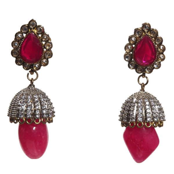 Red Drop Jhumkis
