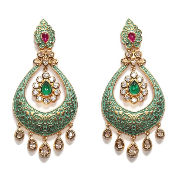 Meena Green Earrings