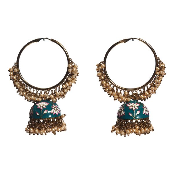 Jhumki Bali Jade Earrings