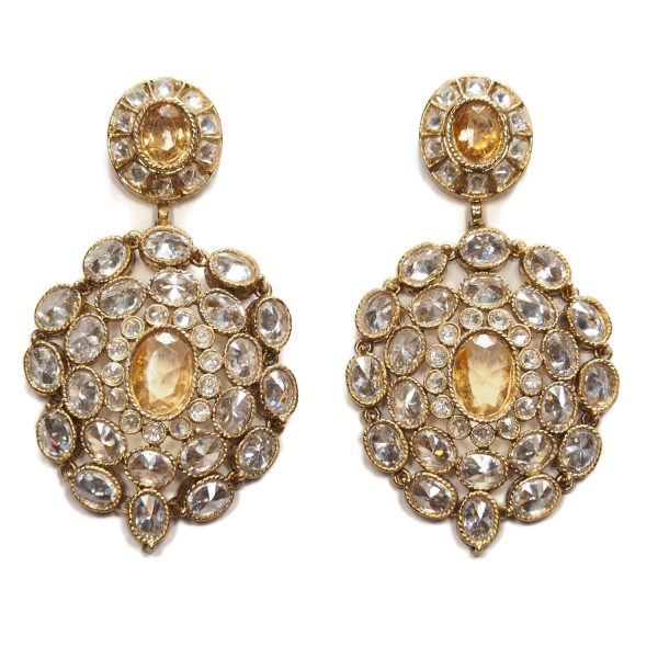 Amber Crystal Earrings