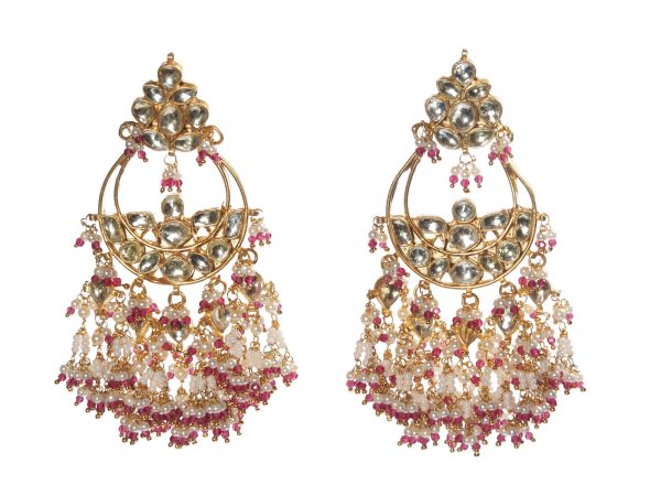 Kundan Gold Statement Earrings