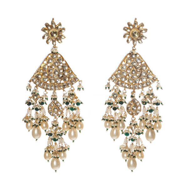Gold Kundan Earrings