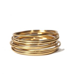 12 Gold Metal Bangles
